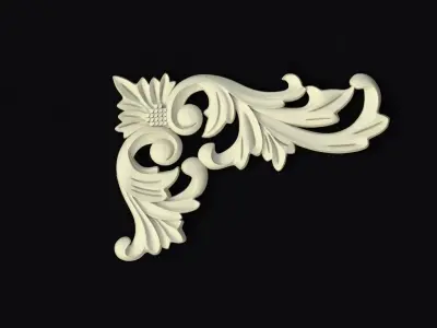 Central decor ornament for furniture 3D model 99