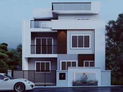 Exterior Design of Residential Building 3D model