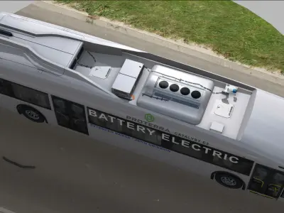Proterra electric 40 Foot Transit Vehicle Low-poly 3D model