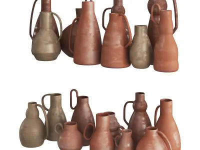 Clay pots 3D model
