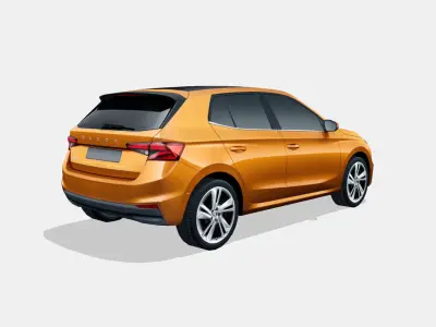 Skoda Fabia 2022 Low-poly 3D model