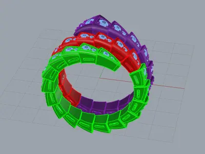 Serpent Ring 61442 3D print model