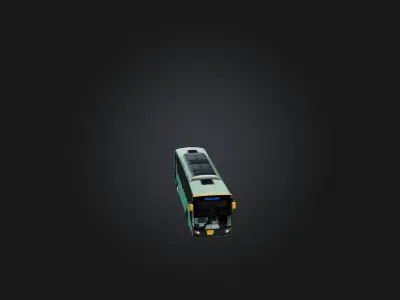 Realistic City Bus Model Low-poly 3D model