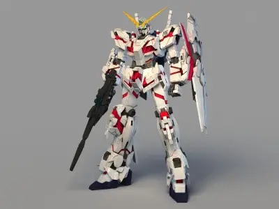 Mobile Suit RX-0 Full Armor Unicorn Gundam 3D model