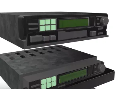 Alpine car audio pull out head unit x3 formats plus tape 3D print model