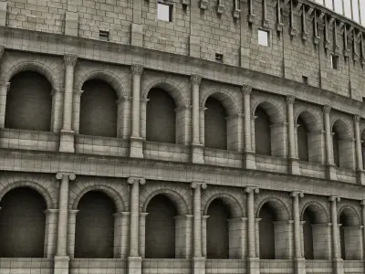 Colosseum Undamage Low-poly 3D model