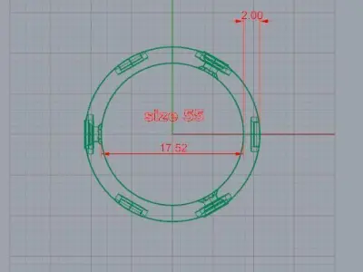 Love ring 55 3D print model
