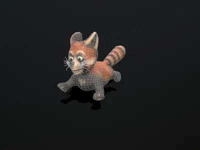 Red Panda Low-poly 3D model