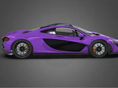 High-Poly 3D Model of McLaren P1 Hypercar  3D model