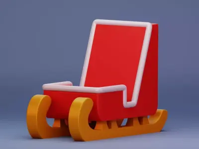 Santa Sleigh Phone Holder 3D Printable STL Model 3D print model