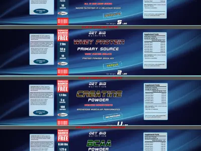 Nutrition Supplements Pack 3D model