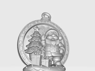 Festive Santa Claus Christmas Ornament Holiday Decor 3D print model