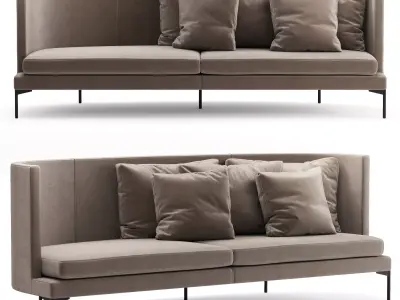 Living Divani sofa Clan 3seats 3D model