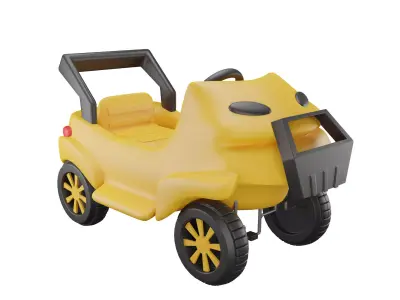 Toy Car Smart Cross Low-poly 3D model