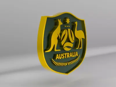 Australia National Soccer Team Logo 3D model