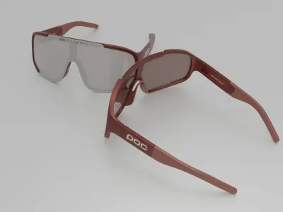 POC Aspire sunglasses rigged game-ready Low-poly 3D model