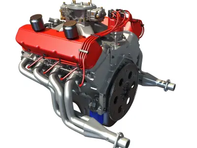 V8 Engine 3D model