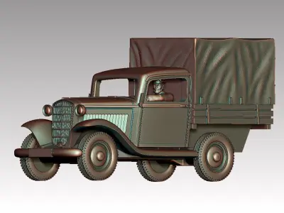 truck and driver 3D print model