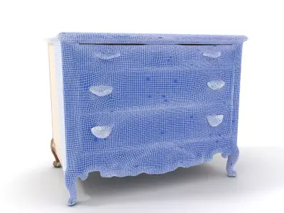 Antique Ivory Dresser model pack Low-poly 3D model