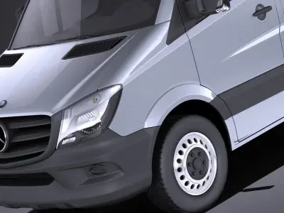 Mercedes Sprinter short low 2017 VRAY 3D model