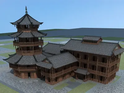 Ancient Chinese architecture 3D model