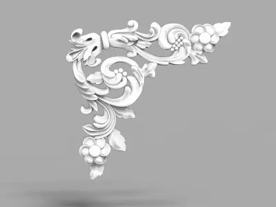 flow Carving wood decoration 3D model