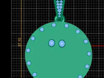 CARTOON CHARACTER COIN GOLD PENDANT   3D print model