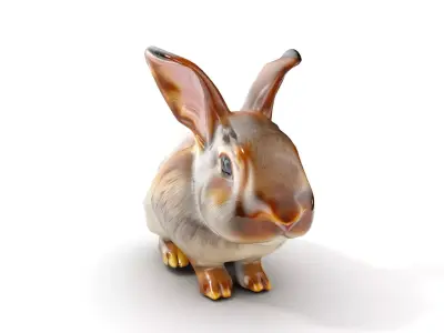 Realistic Rabbit Model Pack for D Rendering  Game Engines Low-poly 3D model
