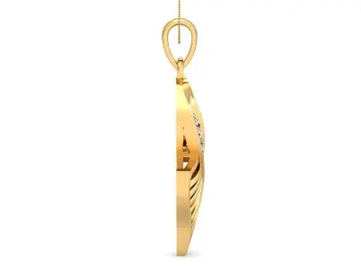 Pendant 3dm stl FBX OBJ Render Detail diamond in gold 3D print model