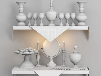 Enamel decoration set 3D model