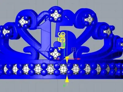 Anillo de 15 para dama-mujer -v- 3D print model