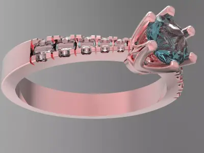 beauty light wedding ring 3D model