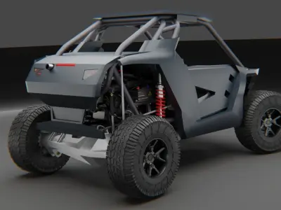 Off-road Buggy PBR 3D model Low-poly 3D model