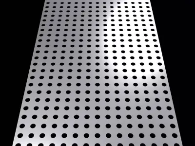 Perforated panel with 20 percent opening 25O48 3D model