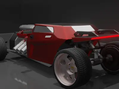 Stunning Hot Rod Concept Car 3D Model 3D model