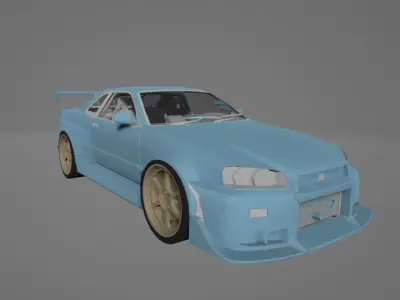 Nissan skyline r34 3D print model