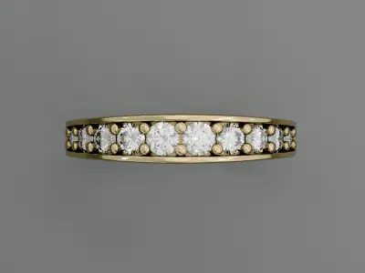 Gold Ring 3D print model 7