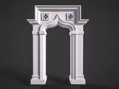 Highpoly Gothic Portal - type 5 3D model