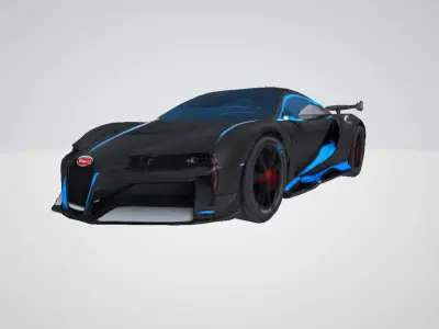 Bugatti Low-poly 3D model