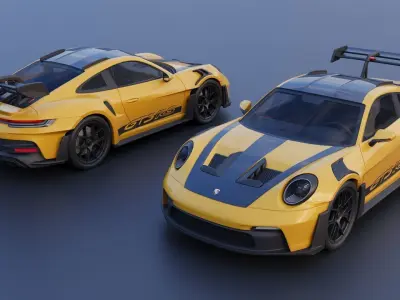 Porsche 911  GT3 RS 992 3D print model