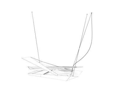 Polygon Crash Pendant Light 3D model