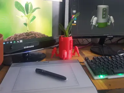 BOT POT DOUBLE IRRIGATION 3D print model