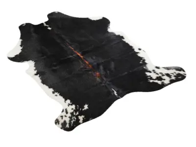 Black and White Cowhide Rug A27230 3D model