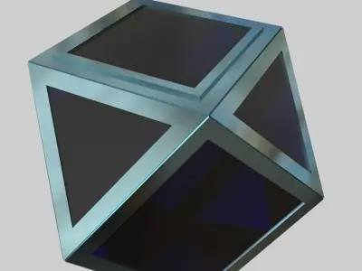 Glass Table 08 Low-poly 3D model