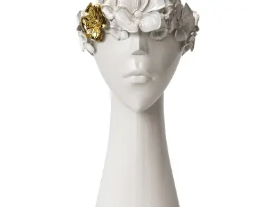 Flower head vase 3D model