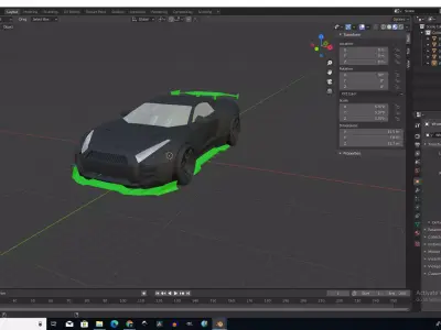 Nissan gtr 3D model 5