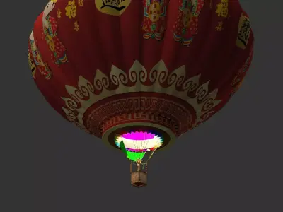 Chinese lantern Low-poly 3D model buy