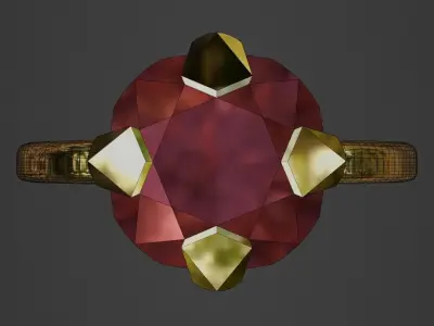 Diamond Ring Free 3D model 3