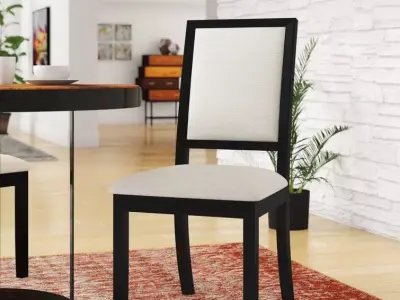 Rymer Tufted Side Chair in Black 3D model