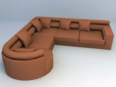 CORNER SEATING SOFA  3D model